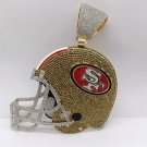 8 inches Huge High Quality Handmade SF 49ers Helmet Medallions Pendant