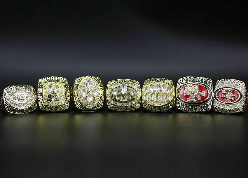 7 PCS San Francisco 49ers Championship Ring Set