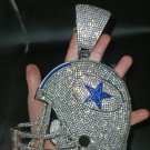 Handmade 8 inches Dallas Cowboy Helmet Medallions Necklace