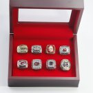 8 Pcs Georgia Bulldogs Ring Set NCAA Championship Rings Gift Set