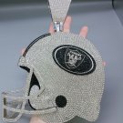 8 inches Huge High Quality Handmade Las Vegas Raiders Helmet Medallions Necklace Pendant