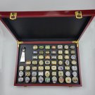 1966-2021 NFL Super Bowl Championship Ring Set 56 Pieces With Small Trophy Gift Set