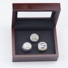 3 Pcs Golden State Warriors 30 Curry Championship Rings 2015 2017 2018 Gift Set