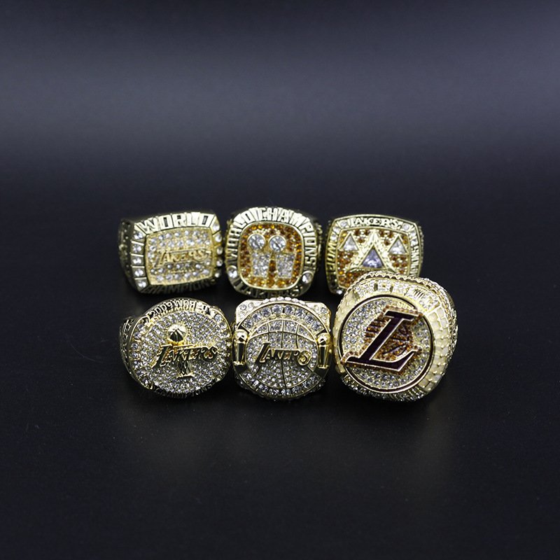 6pcs Los Angeles Lakers Basketball James Kobe Bryant Championship Ring Set