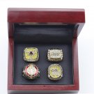 4 Shaquille O'Neal Championship Rings Box Los Angeles Lakers NBA Hall of Fame Rings
