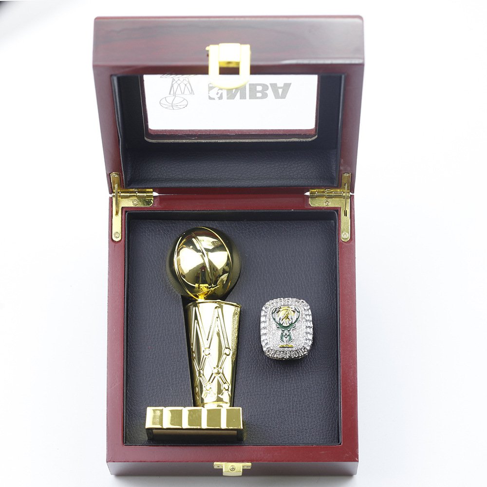 2021 Milwaukee Bucks Championship Ring With Trophy Gift Set