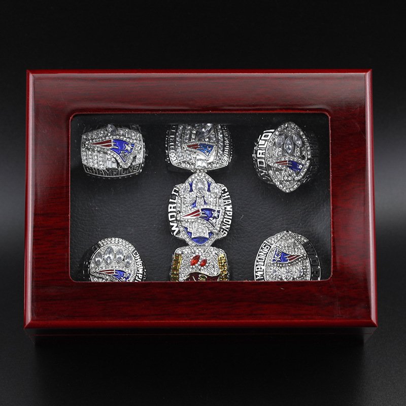 7Pcs 2020 Super Bowl Brady MVP New England Patriots Tampa Bay Buccaneers Championship Rings Set