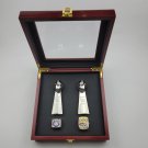 Manning Super Bowl MVP Colts/Denver Broncos Championship Rings + Engraved Trophies Gift Set