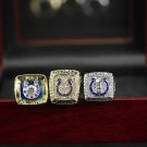 3 Pcs NFL 1970 2006 2009 Indianapolis Colts Football  Championship Ring Gift Set