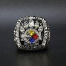 2005 Pittsburgh Steelers NFL Super Bowl Brass Championship Ring Silver
