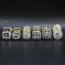 12 Pcs Pittsburgh Steelers NFL Super Bowl Brass Championship Ring Silver and Golden Set
