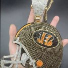 6.5 inches Huge High Quality Handmade Cincinnati Bengals Helmet Medallions Necklace  Pendant Style 2