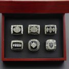 6 Pcs 2015-1967-2002-1976-1980-1983 NFL Los Angeles Raiders Super Bowl Championship Ring