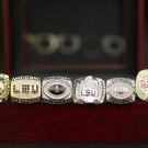 6 Pcs Set NCAA  Louisiana State LSU Tigers Championship Ring 2