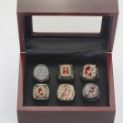 6 Pcs Set NCAA 2020 official Alabama Crimson Tide Championship Ring Gift Set