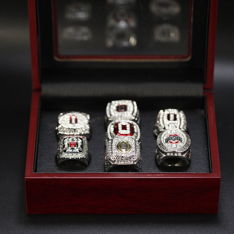 7 pcs Ohio State Buckeyes Big Ten National Championship Ring Gift Set
