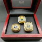 3 pcs Set 1997 2021 2022 Michigan Wolverines Football Big Ten Ring Championship Ring Gift Set