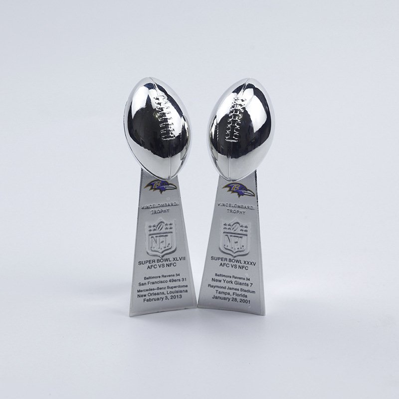 2000 2012 Baltimore Ravens 10cm/3.9''  NFL Super Bowl Vince Lombardi Trophy