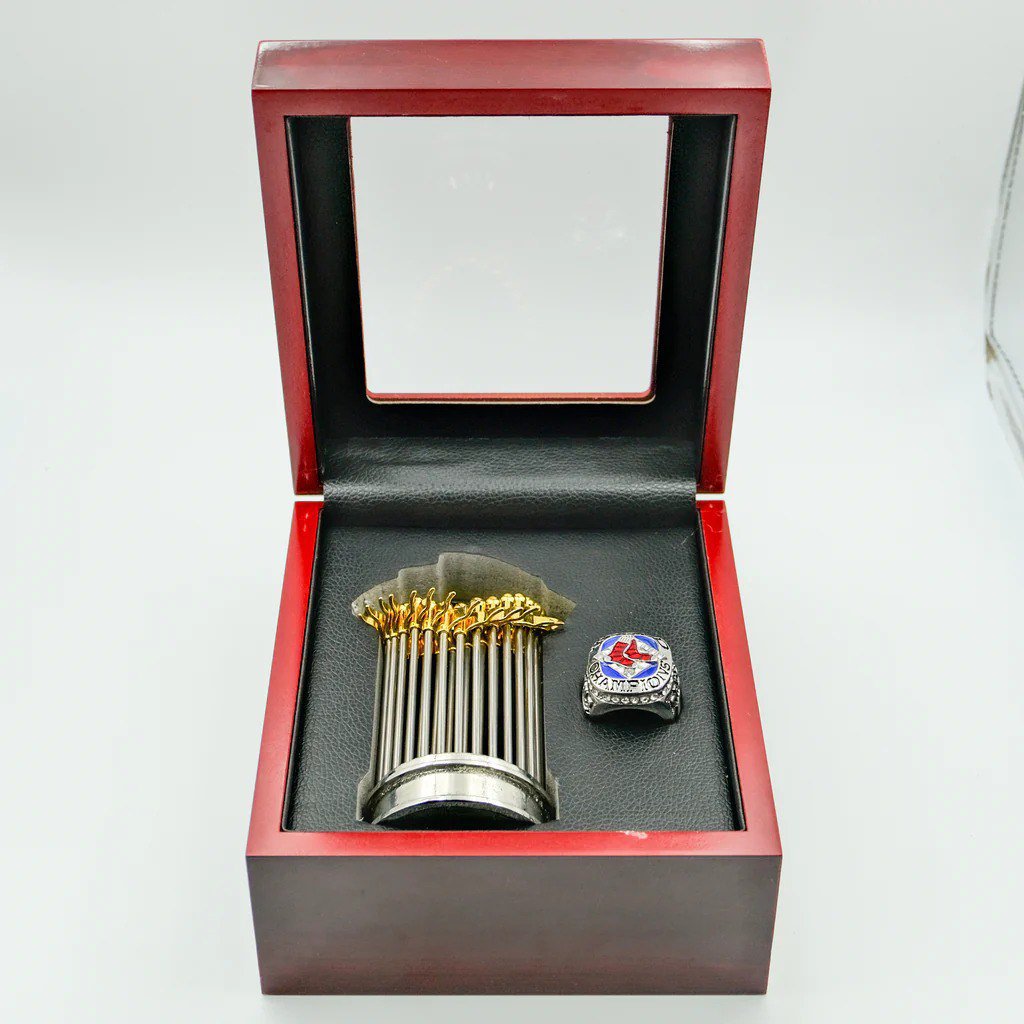 2007 Boston Red Sox World Series Championship Trophy & Ring with Box Gift Set