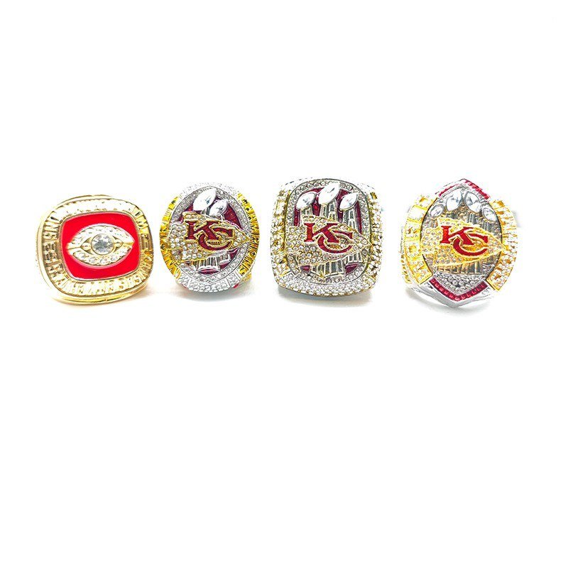 4 Pcs 1969 2019 2023 2024 Official Kansas City Chiefs Super Bowl World ...