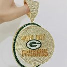 Necklace Green Bay Packers Medallion 6 Inches Rotating Pendant W Chain 24 inches