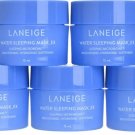 Laneige Water Sleeping Mask EX Mini 15ml Set Of 5 - Easy Absorption Night Mask Face Moisturizer