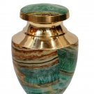 Beautiful Color Design Brass Small Keepsake Cremation Urns for Human Ashes GREEN Beautiful Color Design Brass Small Keepsake Cremation Urns for Human Ashes GREEN