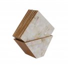 Mother of Pearl Coasters with Holder Decorative Coasters for bar Tea, Home Décor
