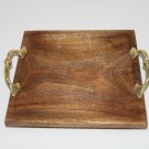 Wooden Tray with Handle Serving Tray Vintage Decorative Platters Tableware