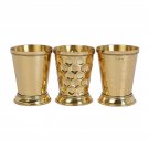 Mint Julep Cup Pure Brass Moscow Mule Mug Goblet Tumbler 12 OZ Set of 1 Glass