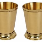 Plain Mint Julep Cup Pure Brass Moscow Mule Mug Goblet Tumbler Drink Glass Set-2