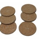 Golden- Pearl Beads Decorative Coasters for Bar Tea Home Décor Drink Holder