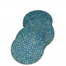 Blue- Pearl Beads Decorative Coasters for Bar Tea Home Décor Drink Holder
