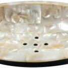 Mother of Pearl Bathroom Accessories Designer Bath Handmade Round Soap Dish