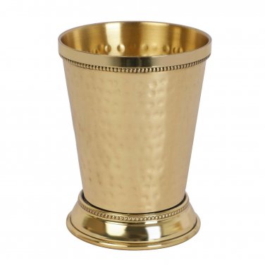 Hammered Mint Julep Cup Pure Brass Moscow Mule Mug Goblet Tumbler Drink Glass