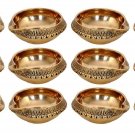 Set Of 12 Brass Kuber Diya Hindu Lakshmi Puja Oil Lamp Navratri Diwali Christmas