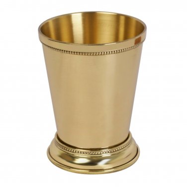 Plain Mint Julep Cup Pure Brass Moscow Mule Mug Goblet Tumbler Drink Glass Set-1