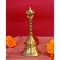 Brass Pooja/Hand Bell Shank-Chakra Sitting On Top With Sand Casting Technique