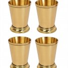 Plain Mint Julep Cup Pure Brass Moscow Mule Mug Goblet Tumbler Drink Glass Set-4
