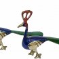 Pure Brass Hand-Painted Peacock Ornaments Peacock Collectible Brass Figurine