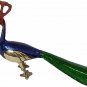 Pure Brass Hand-Painted Peacock Ornaments Peacock Collectible Brass Figurine