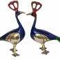 Pure Brass Hand-Painted Peacock Ornaments Peacock Collectible Brass Figurine