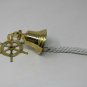 Brass Maritime Ship Bell With Wheel Hanging Door Bell Nautical Wall D&Atilde;&copy;cor