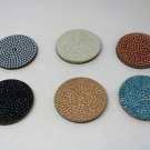 6*Multicolor Pearl Bead Decorative Coasters for Bar Tea Home Décor Drink Holder