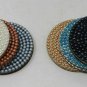 6*Multicolor Pearl Bead Decorative Coasters for Bar Tea Home Décor Drink Holder