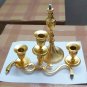 Dinning Table Decorative 3Candlestick Holder Aluminum Candelabra Antique Style