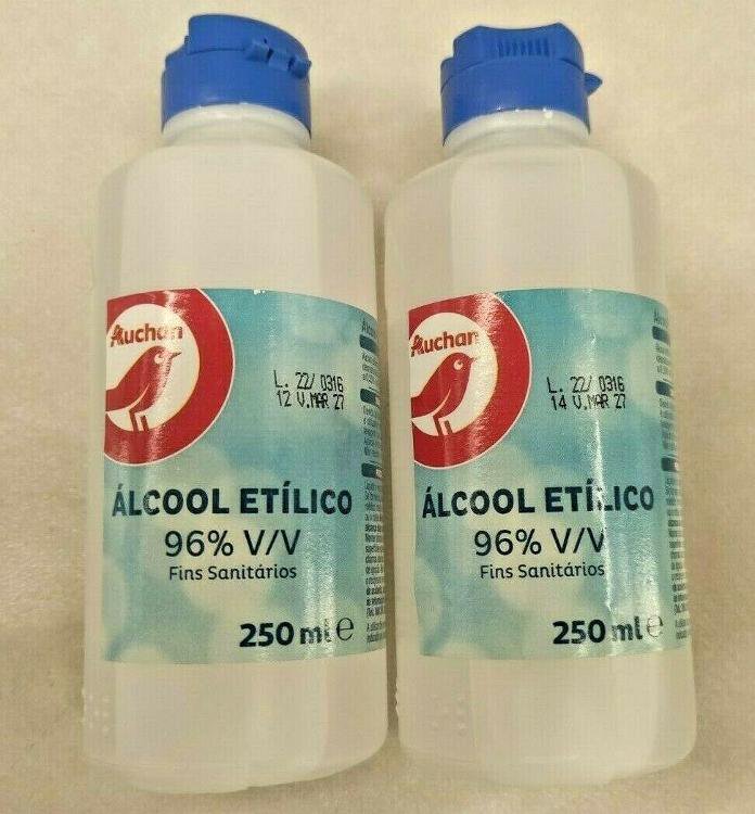 500ml ETHYL ALCOHOL ( ETHANOL ) 96 % 2 x 250 ml Pack 16.9 fl oz