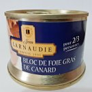 Bloc Foie Gras Canard Duck Liver JEAN LARNAUDIE French Gourmet 130g
