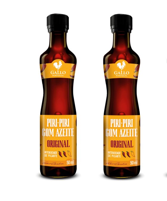 Portugal Hot Sauce Piri Piri with Olive Oil Gallo 2 x 50ml (1.76oz) Portuguese