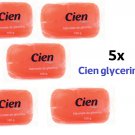 Cien glycerin soap 5 x 100g by PAPOUTSANIS PURE GLYCERINE RED BAR SOAP